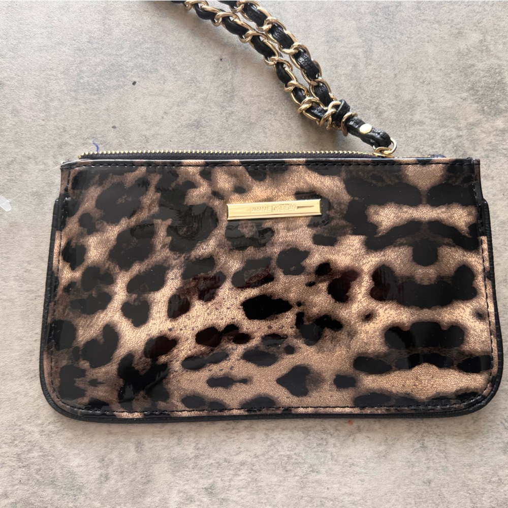 Anne Klein Print Wristlet with Chain
